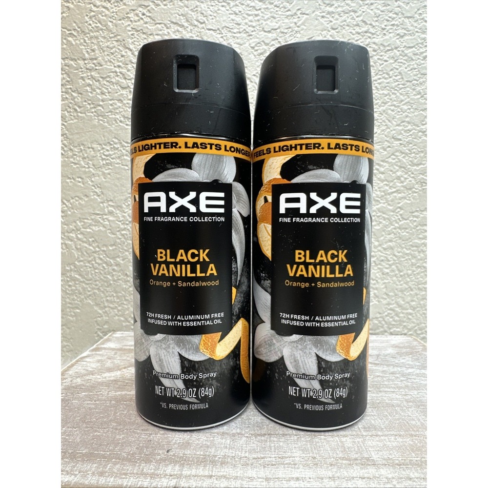 $17 🌙 X2 AXE Fine Fragrance Collection Body Spray Black Vanilla 2.9oz